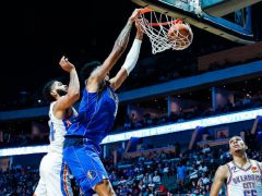 NBA季前赛-独行侠2分险胜雷霆 伍德首秀16+13东契奇缺席