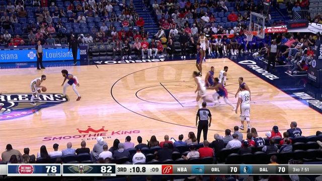 【2022年10月08日 活塞vs鹈鹕集锦】打出了超巨的自信！阿尔瓦拉多中距离单打赢得球迷起立喝彩