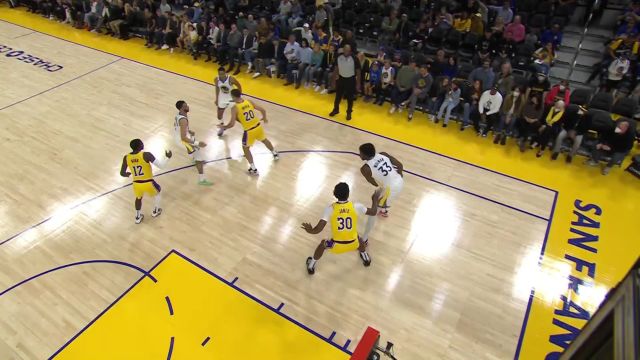 【2022年10月10日】NBA季前赛：湖人vs勇士第3节英文原声回放