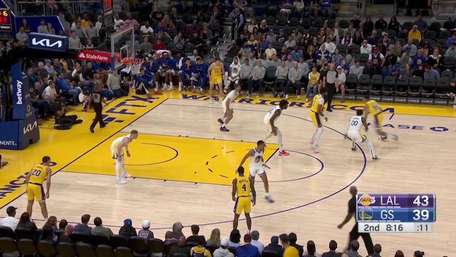 【2022年10月10日 湖人vs勇士集锦】安德森突破送出妙传 浓眉拍马杀到空接双臂暴扣