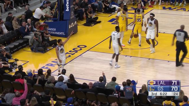 【2022年10月10日 湖人vs勇士集锦】无与伦比的进攻火力 库里连轰8分一举反超比分