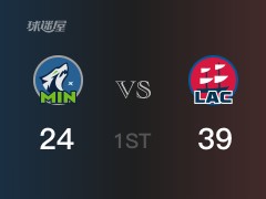 NBA季前赛：首节战罢，快船以39- 24领先森林狼，小莫里斯8分