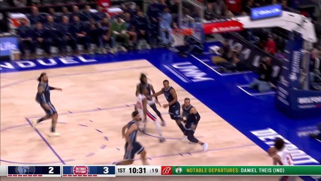 【2022年10月14日 灰熊vs活塞集锦】艾维反击突破分球 坎宁安底角接球三分穿针