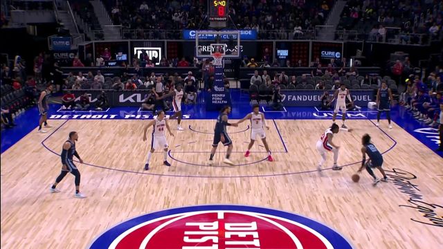 【2022年10月14日 灰熊vs活塞集锦】莫兰特三分偏出 阿尔达玛高高跃起单手补扣