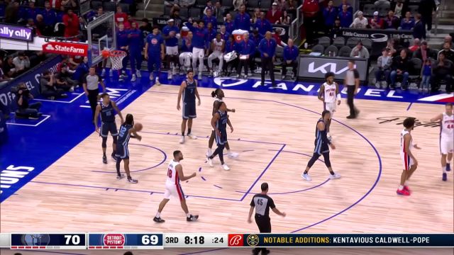 【2022年10月14日 灰熊vs活塞集锦】分差就这么抹平了 坎宁安干拔中投哨响球进获得加罚