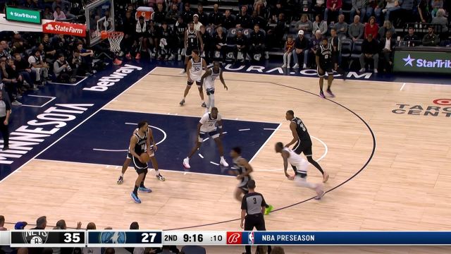 【2022年10月15日】NBA季前赛：篮网vs森林狼第2节中文解说回放