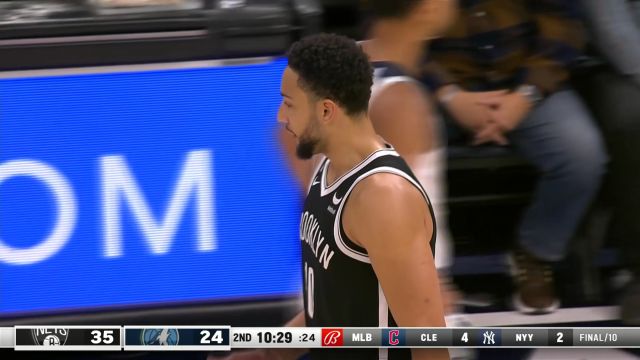 【2022年10月15日】NBA季前赛：篮网vs森林狼第2节英文原声回放