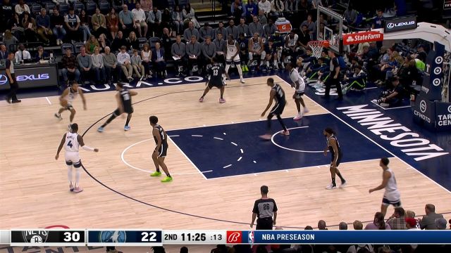 【2022年10月15日 篮网vs森林狼集锦】转换助攻彩虹连线 西蒙斯贯穿防线连线克拉克斯顿