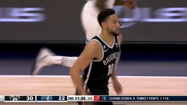 【2022年10月15日 篮网vs森林狼集锦】灵动突破直杀腹地 西蒙斯华丽大勾手打板行云流水