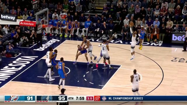 【2022年10月20日 雷霆vs森林狼集锦】身高臂长高度碾压 戈贝尔甩开对手暴力补扣