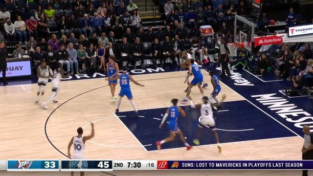 【2022年10月20日 雷霆vs森林狼集锦】手感热的发烫 普林斯三分连珠炮扩大分差