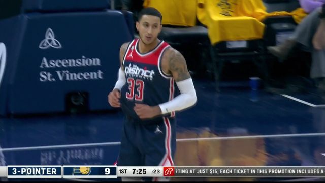 【2022年10月20日 奇才vs步行者集锦】哈利伯顿转换三分急停出手 库兹马连飙两记三分直接压死