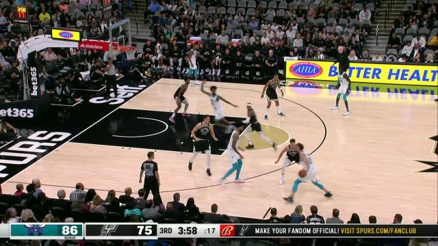 【2022年10月20日】黄蜂vs马刺第3节英文原声回放