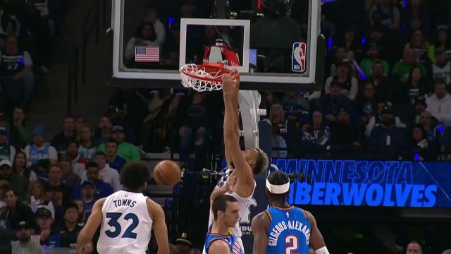 【2022年10月20日 雷霆vs森林狼集锦】戈贝尔vs雷霆集锦 全场砍下23+16制霸内线一柱擎天