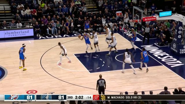 【2022年10月20日 雷霆vs森林狼集锦】脚踩弹簧一步登天 威廉姆斯垂直起飞接球双臂扣篮