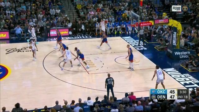 【2022年10月23日 雷霆vs掘金集锦】防了个寂寞！约老师无视包夹助飞戈登反身扣篮