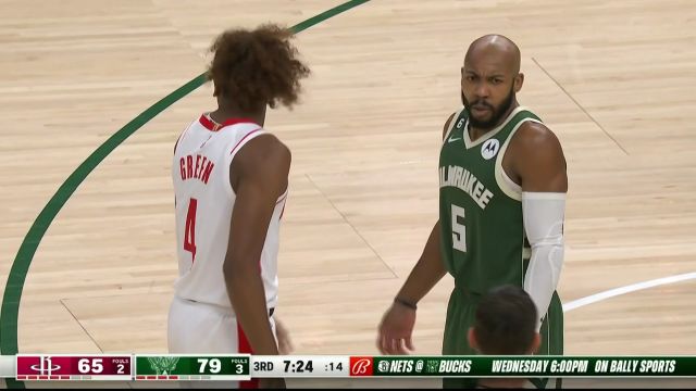 【2022年10月23日】NBA常规赛：火箭vs雄鹿第3节中文解说回放