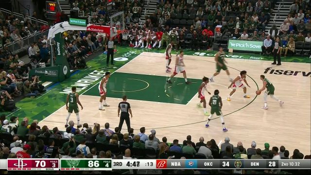 【2022年10月23日】NBA常规赛：火箭vs雄鹿第3节英文原声回放