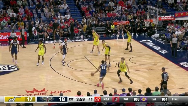 【2022年10月24日 爵士vs鹈鹕集锦】第一下被盖无所谓 墨菲三世自投自抢完成补篮