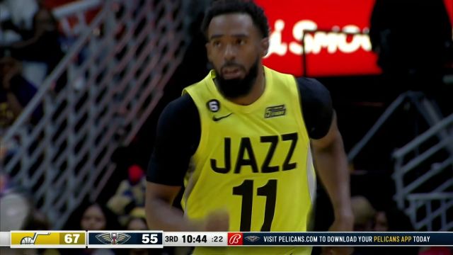 【2022年10月24日 爵士vs鹈鹕集锦】锡安强杀篮下 撞开防守强行上篮