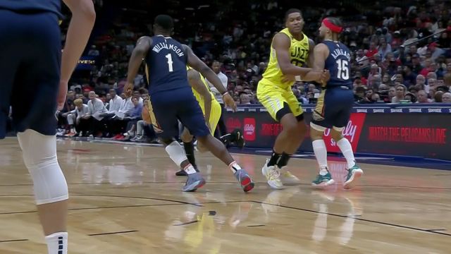 【2022年10月24日 爵士vs鹈鹕集锦】曾超六的能力可不能被忘记 克拉克森靠住锡安完成上篮