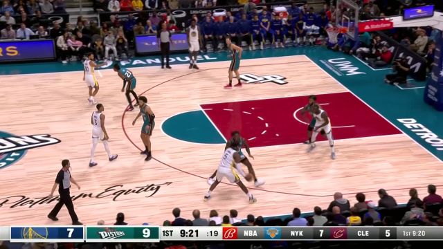 【2022年10月31日 勇士vs活塞集锦】信手一抛 普尔突破上篮强打2+1