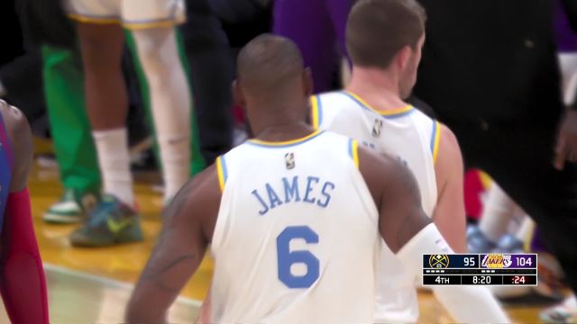 【2022年10月31日 掘金vs湖人集锦】放吾皇五米远？詹姆斯超大空位果断发炮打停掘金