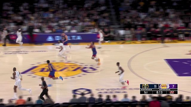 【2022年10月31日 掘金vs湖人集锦】老詹也有马失前蹄之时 詹姆斯反击空篮竟被篮筐盖帽