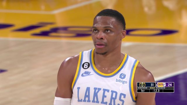 【2022年10月31日 掘金vs湖人集锦】詹威连线威震天！威少助攻老詹完成冲天暴扣