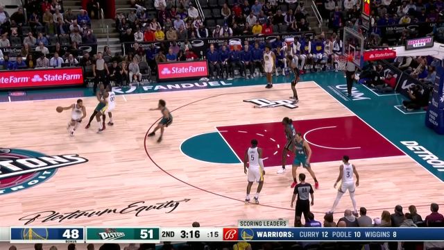 【2022年10月31日 勇士vs活塞集锦】斯图尔特霸气封盖 贝反击上篮一骑绝尘