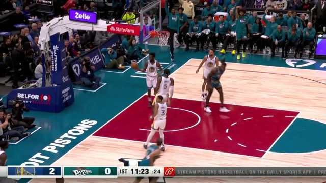 【2022年10月31日 勇士vs活塞集锦】就是这么轻松 博扬无人盯防飚中底角三分