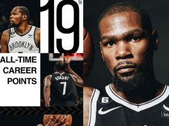 里程碑！杜兰特总分超卡特升至历史第19 现役第3