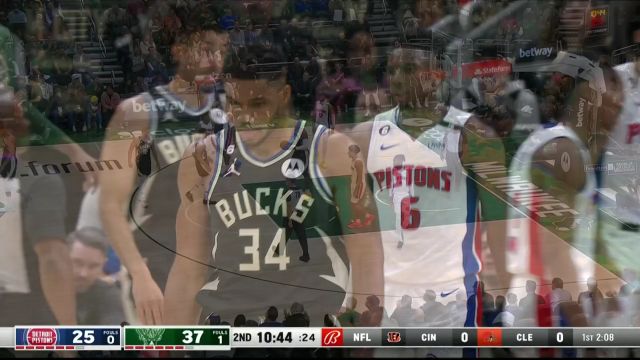 【2022年11月01日 活塞vs雄鹿集锦】这就是字母哥的身材优势！ 侧着身子对抗后失衡打成2+1