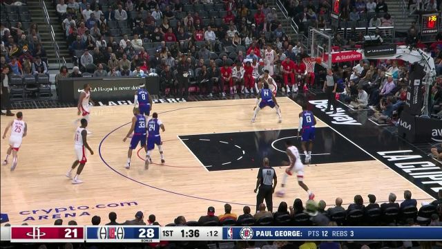 【2022年11月01日】NBA常规赛：火箭vs快船第1节英文原声回放