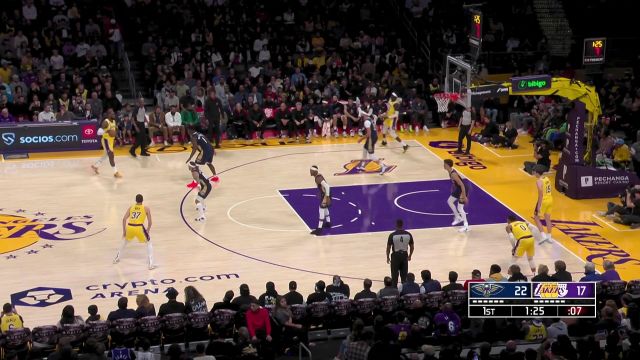 【2022年11月03日 鹈鹕vs湖人集锦】老詹背身脚步点飞锡安 威少接球三分干净利落