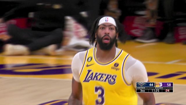 【2022年11月03日 鹈鹕vs湖人集锦】浓眉找回手感命中翻身后仰 再生帽锡安促成詹姆斯反击