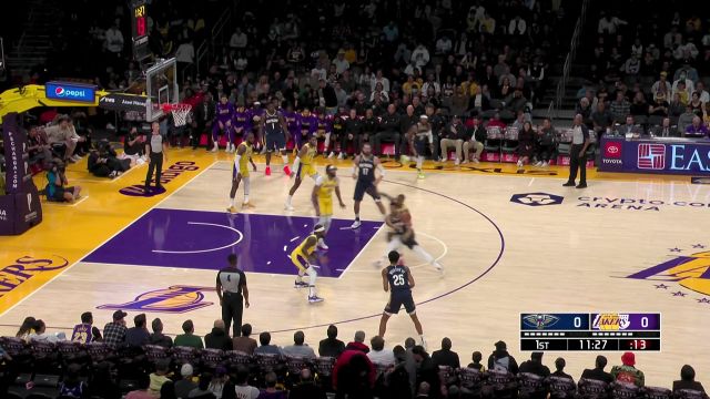 【2022年11月03日 鹈鹕vs湖人集锦】锡安空切篮下拔得头筹 老詹果断长传偷家还以颜色