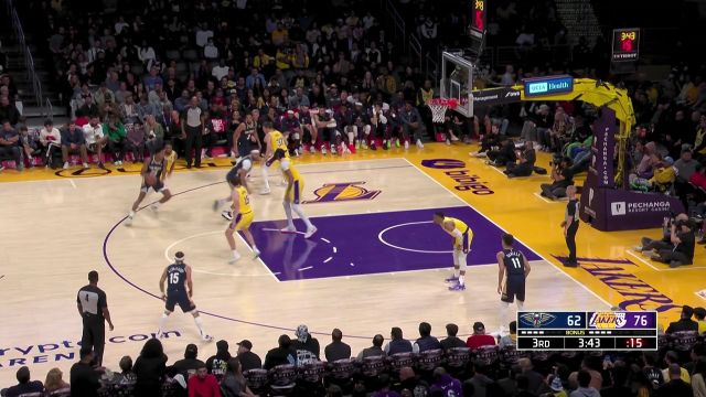 【2022年11月03日 鹈鹕vs湖人集锦】一人可抵百万兵！阿尔瓦拉多连拿八分两助攻反超比分