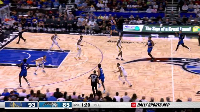 【2022年11月04日 勇士vs魔术集锦】面对卫冕冠军越打越兴奋！魔术队一波进攻高潮将比分逐渐缩近