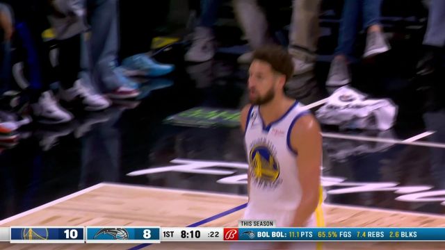 【2022年11月04日 勇士vs魔术集锦】单节37分的辣个男人回来了！汤普森连中三分超过JR位列历史三分榜第17位