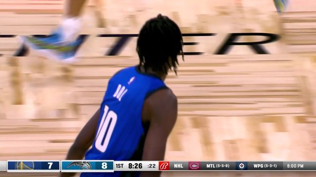 【2022年11月04日 勇士vs魔术集锦】这大长胳膊怎么防啊！波尔低位背打翻身跳投命中