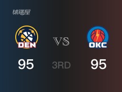 雷霆三节战平掘金，亚历山大得到33分，A-戈登得到27分