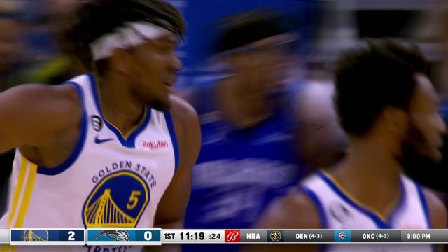 【2022年11月04日 勇士vs魔术集锦】经典勇士传切配合！汤普森以球领人助攻卢尼顺势上篮得手