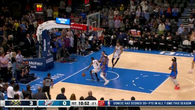 【2022年11月04日 掘金vs雷霆集锦】波普连线戈登 飞天遁地挂筐暴扣