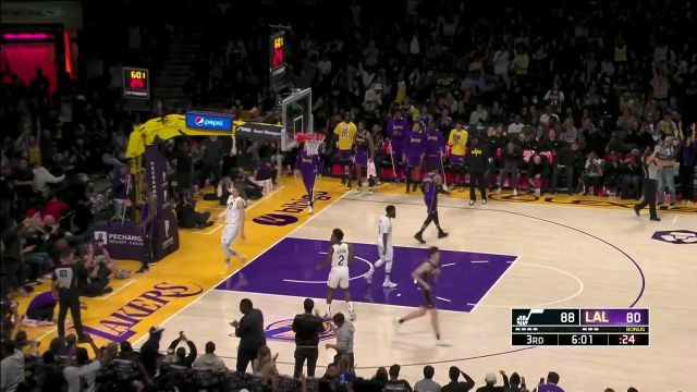 【2022年11月05日 爵士vs湖人集锦】这就是洛杉矶的王！詹姆斯举火烧天战斧劈扣