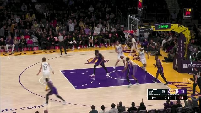 【2022年11月05日 爵士vs湖人集锦】威少仙人指路送妙传 布朗一马当先单臂劈扣