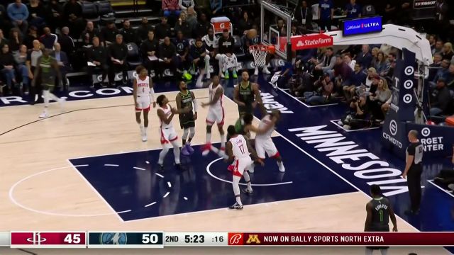 【2022年11月06日 火箭vs森林狼集锦】大步流星霸气侧漏 唐斯无视防守飞身打成2+1