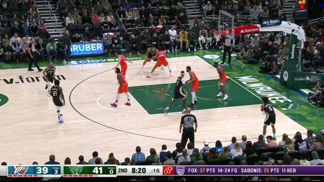 【2022年11月06日 雷霆vs雄鹿集锦】内线大杀器！洛佩兹开山伐木强攻篮下打成2+1