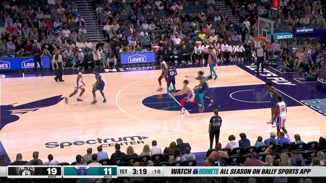 【2022年11月06日 篮网vs黄蜂集锦】杜兰特反跑空切篮下 接球一飞冲天大力虐筐