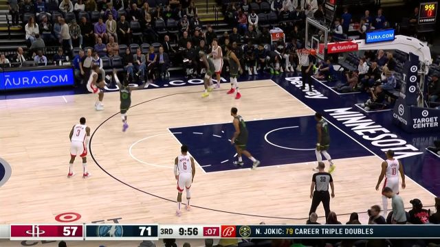 【2022年11月06日 火箭vs森林狼集锦】流畅进攻行云流水 马丁斜刺里杀出轻松上篮